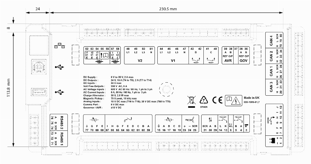 DSEG8900 connection diagram